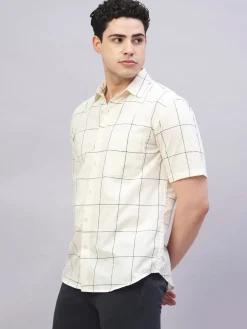 Women Cottonworld Checkered | Checkered^Men's 100% Cotton Regular Fit Shirt