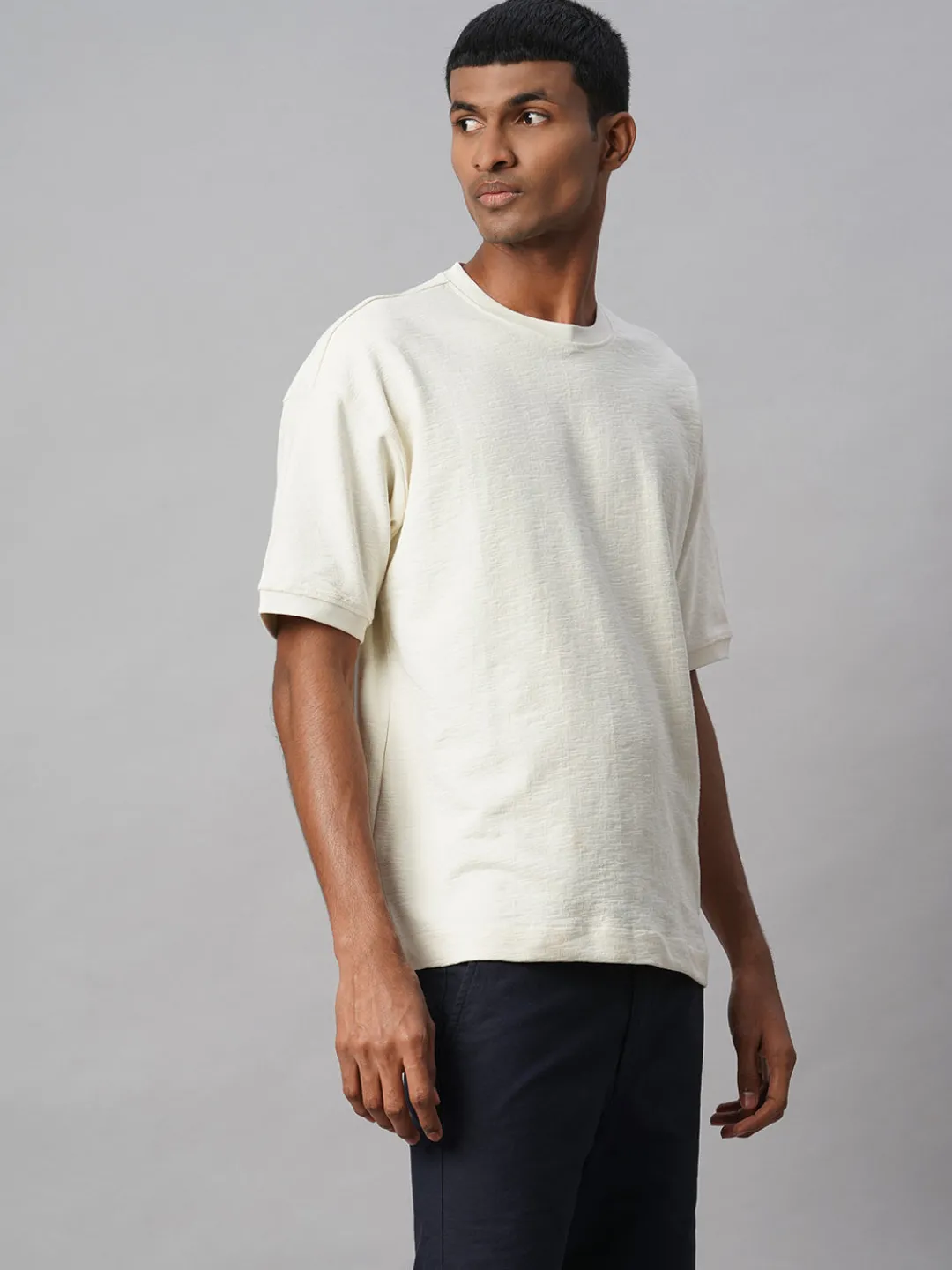 Cottonworld Basic | Round Neck^Men's 100% Cotton Regular Fit Tshirt