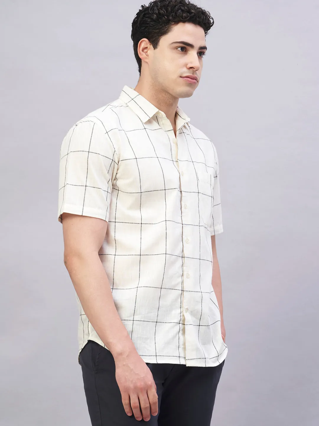 Women Cottonworld Checkered | Checkered^Men's 100% Cotton Regular Fit Shirt