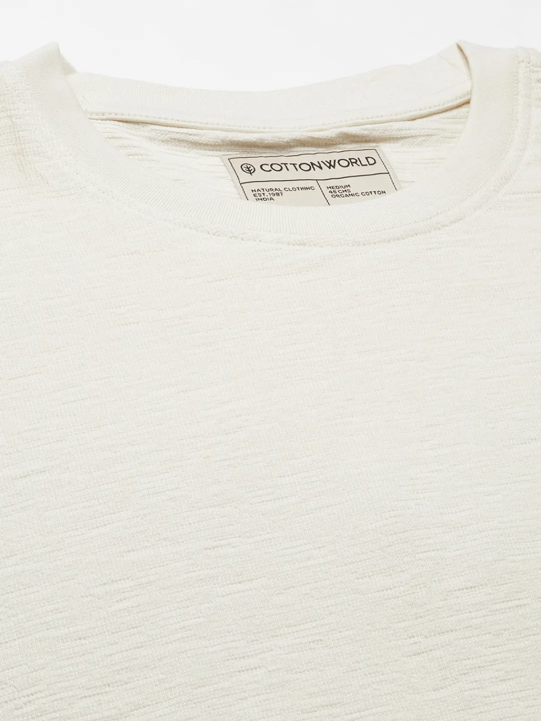 Cottonworld Basic | Round Neck^Men's 100% Cotton Regular Fit Tshirt
