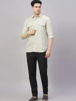 Women Cottonworld 100% Linen Shirts | 100% Linen Shirts^Men's 100% Linen Regular Fit Shirt