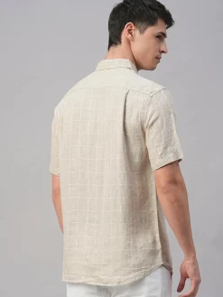 Women Cottonworld 100% Linen Shirts | 100% Linen Shirts^Men's 100% Linen Regular Fit Shirt