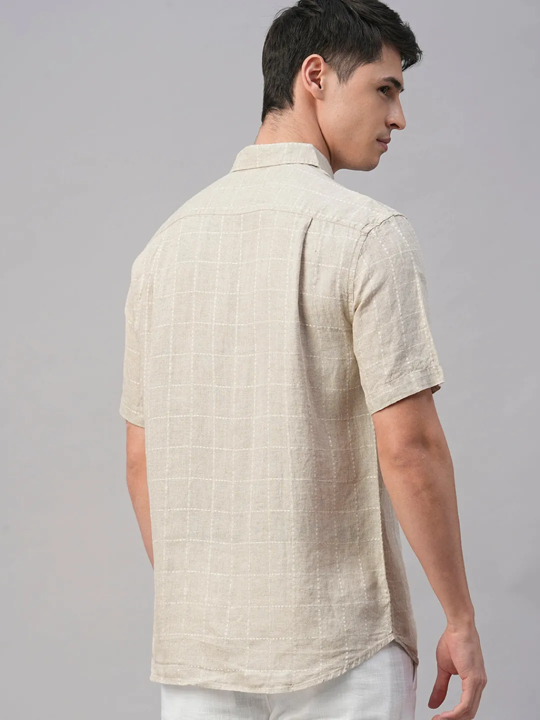 Women Cottonworld 100% Linen Shirts | 100% Linen Shirts^Men's 100% Linen Regular Fit Shirt