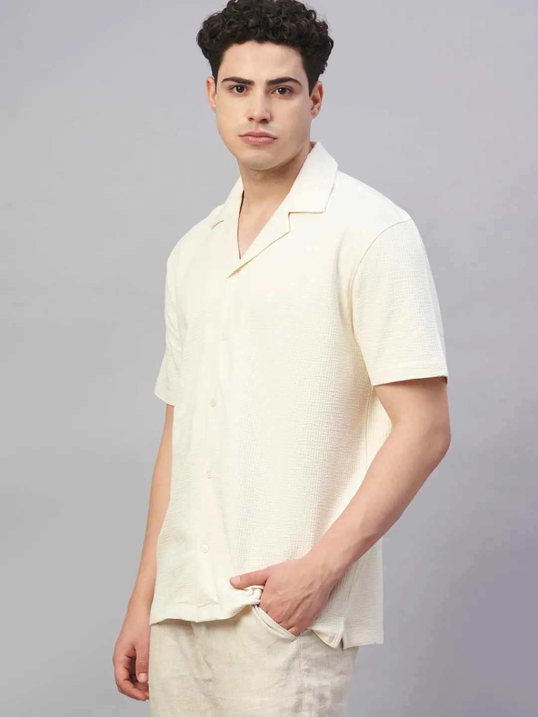 Cottonworld Regular Fit^Men's Cotton Elastane Regular Fit Tshirt