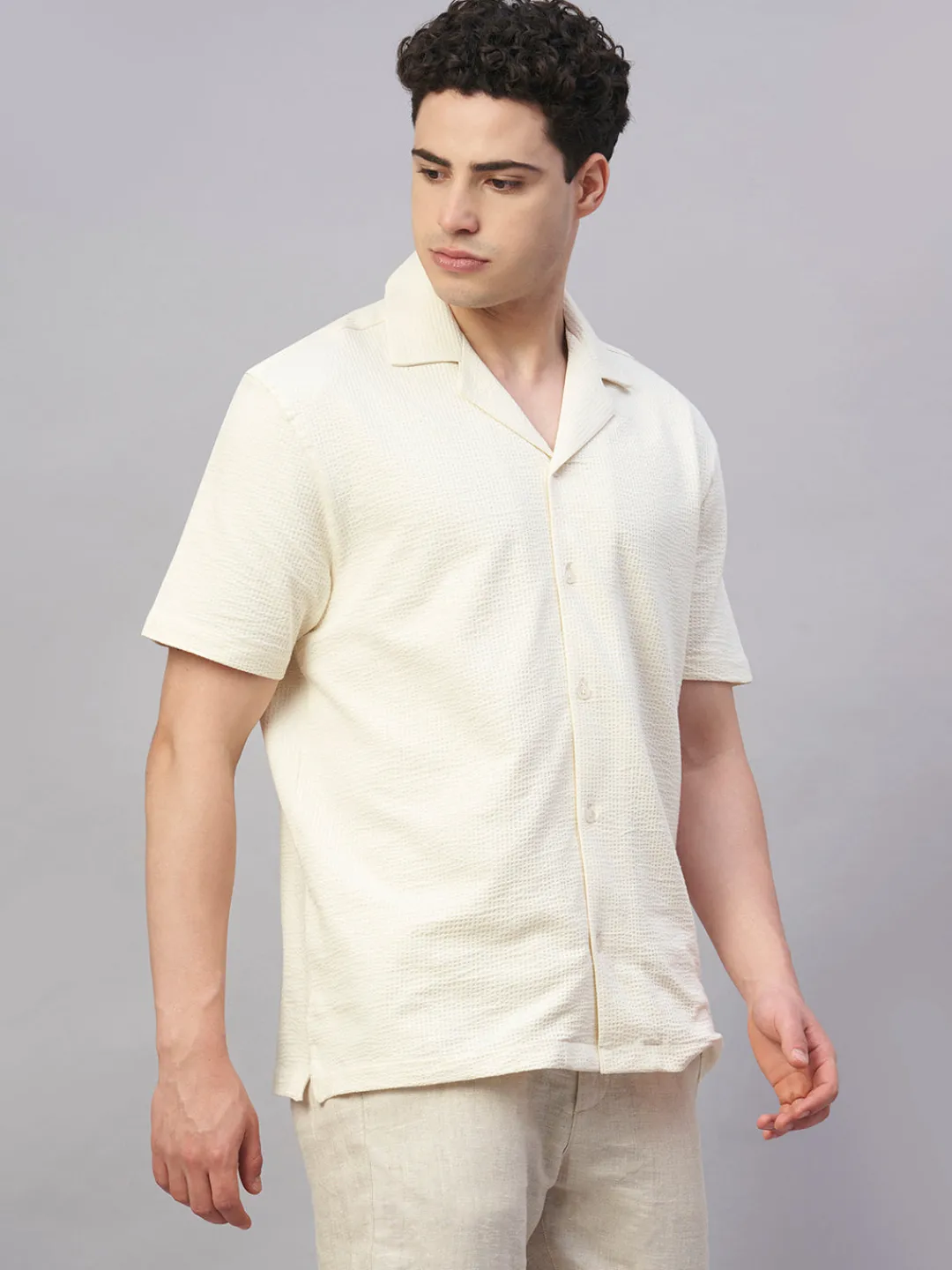 Cottonworld Regular Fit^Men's Cotton Elastane Regular Fit Tshirt