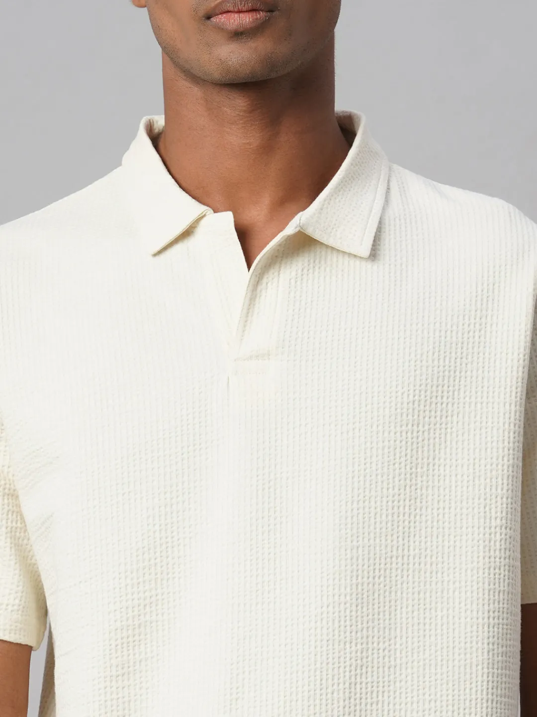 Cottonworld Regular Fit | Polo^Men's Cotton Elastane Regular Fit Tshirt