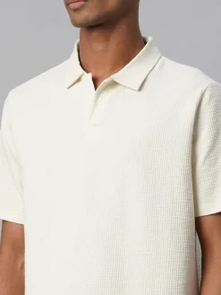 Cottonworld Regular Fit | Polo^Men's Cotton Elastane Regular Fit Tshirt