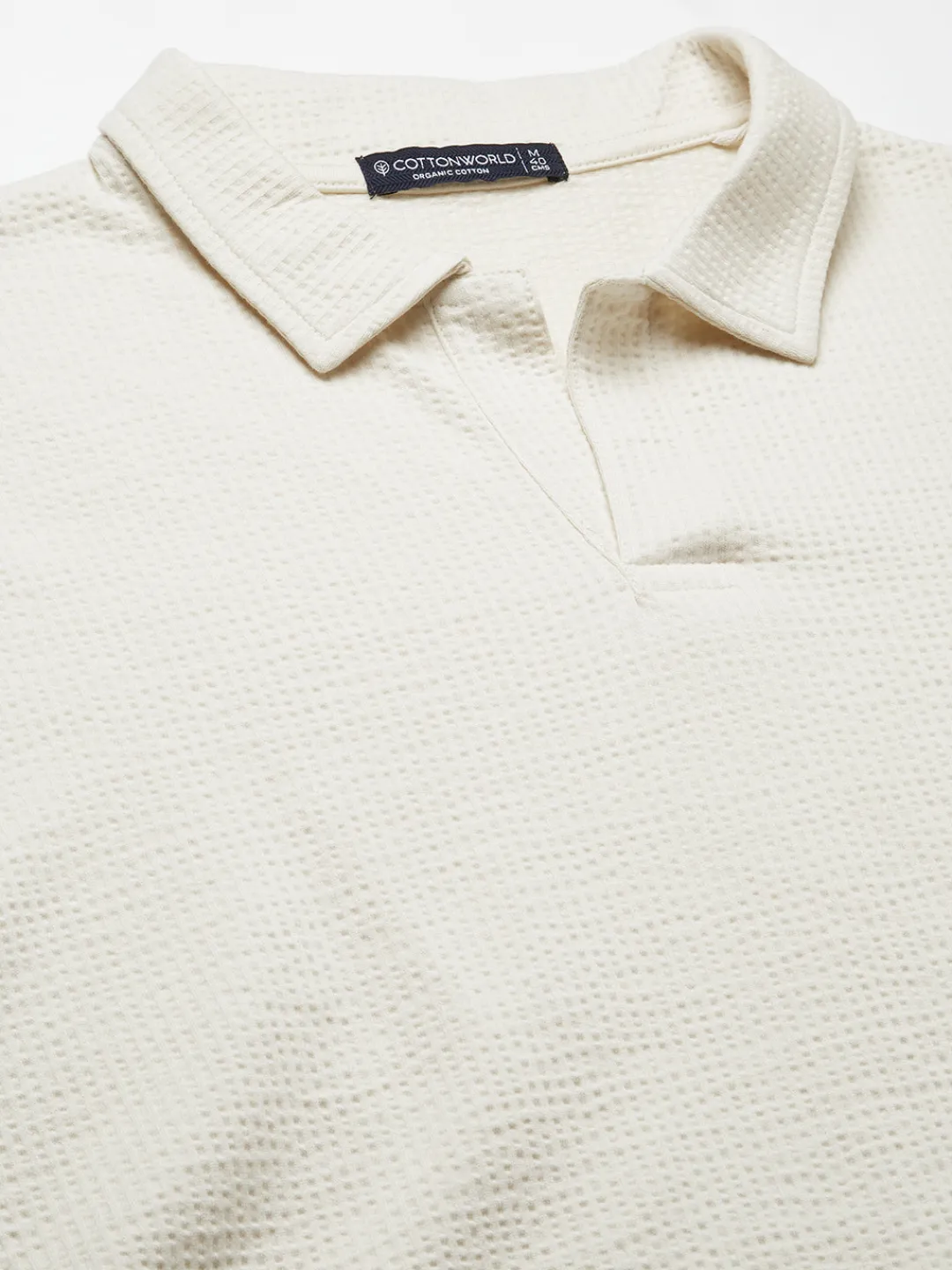 Cottonworld Regular Fit | Polo^Men's Cotton Elastane Regular Fit Tshirt