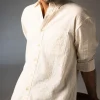 Women Cottonworld Striped | Striped^Men's Cotton Viscose Regular Fit Striped Shirt