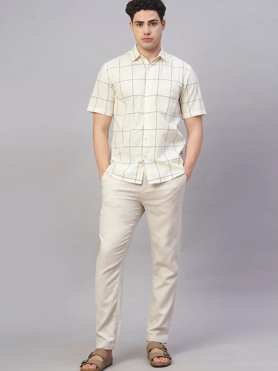 Cottonworld Pants | Pants^Men's Linen Cotton Regular Fit Pant