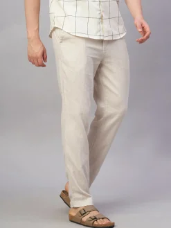 Cottonworld Pants | Pants^Men's Linen Cotton Regular Fit Pant