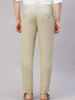 Cottonworld Pants | Pants^Men's Viscose Linen Regular Fit Pant