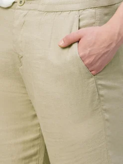 Cottonworld Pants | Pants^Men's Viscose Linen Regular Fit Pant