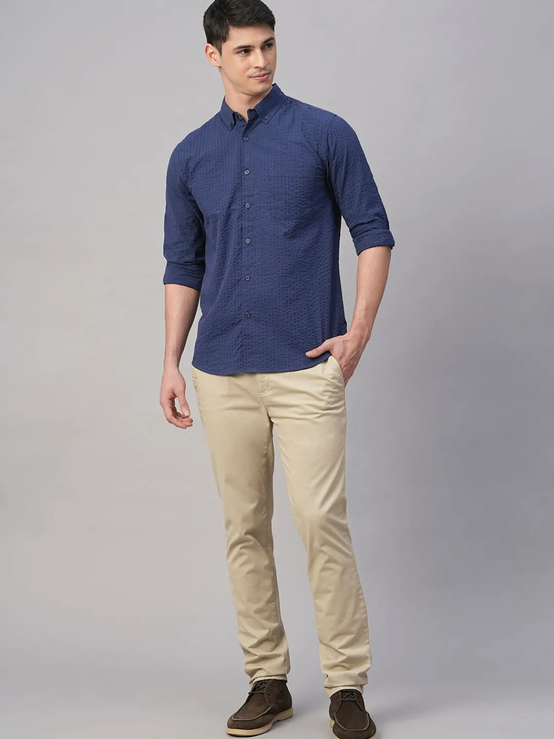Women Cottonworld Solid | Solid^Men's 100% Cotton Regular Fit Shirt