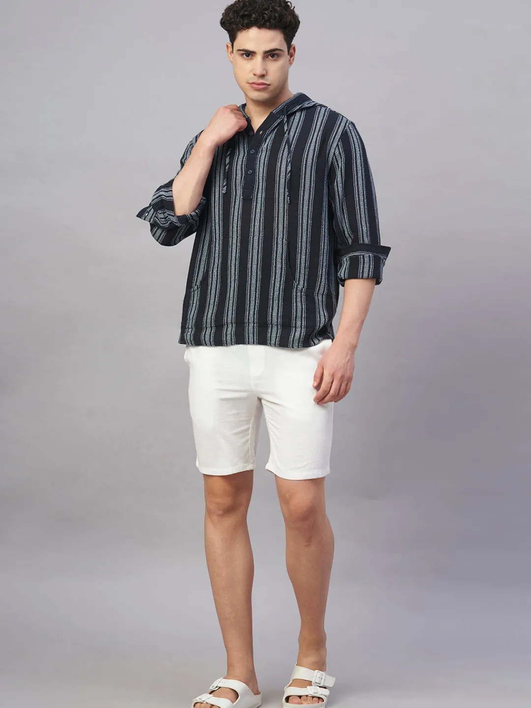 Women Cottonworld Striped | Striped^Men's 100% Cotton Regular Fit Shirt