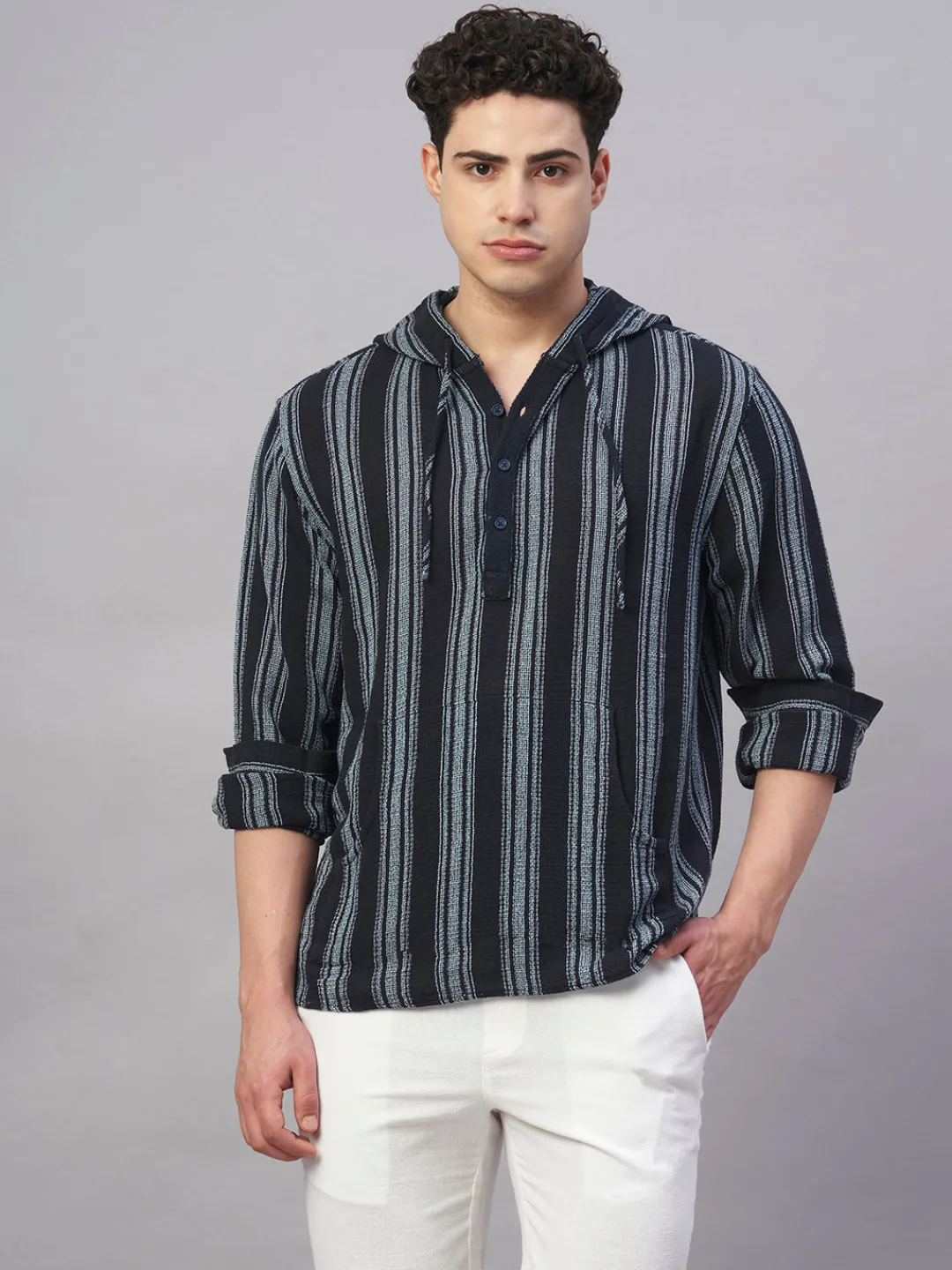 Women Cottonworld Striped | Striped^Men's 100% Cotton Regular Fit Shirt