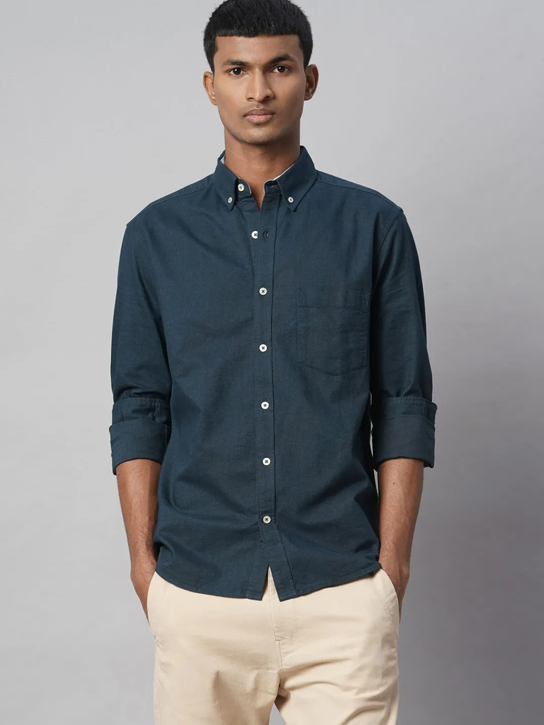 Women Cottonworld Solid | Solid^Men's 100% Cotton Regular Fit Shirt