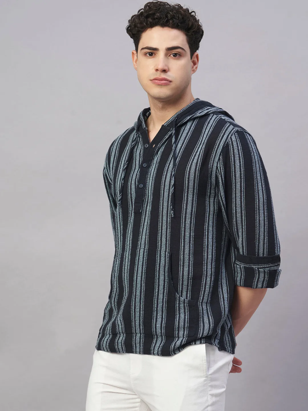 Women Cottonworld Striped | Striped^Men's 100% Cotton Regular Fit Shirt