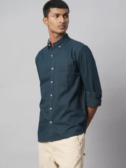 Women Cottonworld Solid | Solid^Men's 100% Cotton Regular Fit Shirt