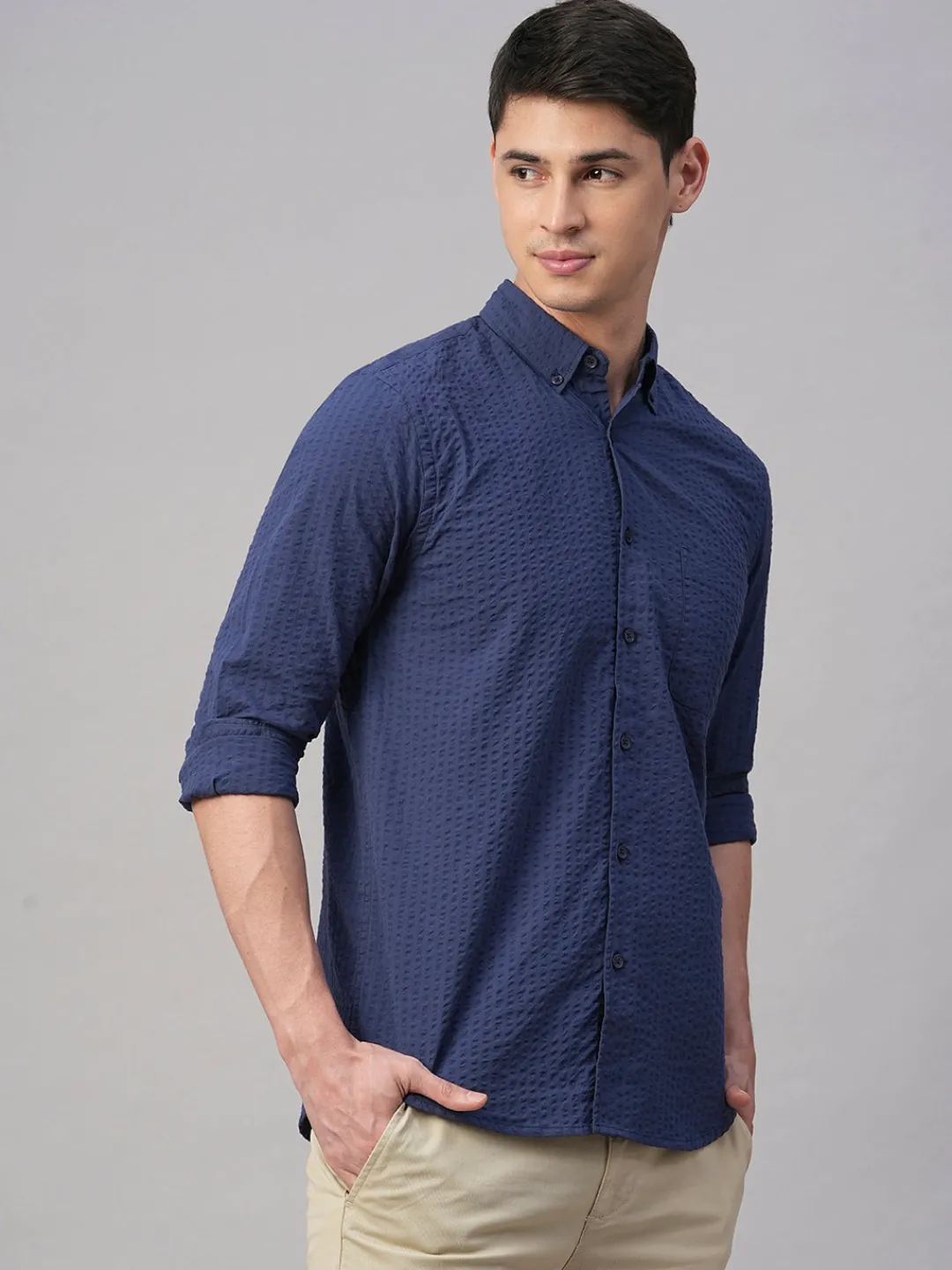 Women Cottonworld Solid | Solid^Men's 100% Cotton Regular Fit Shirt