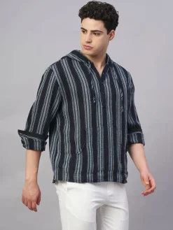 Women Cottonworld Striped | Striped^Men's 100% Cotton Regular Fit Shirt