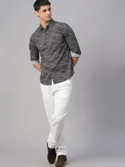 Women Cottonworld Print | Print^Men's 100% Cotton Slim Fit Shirt