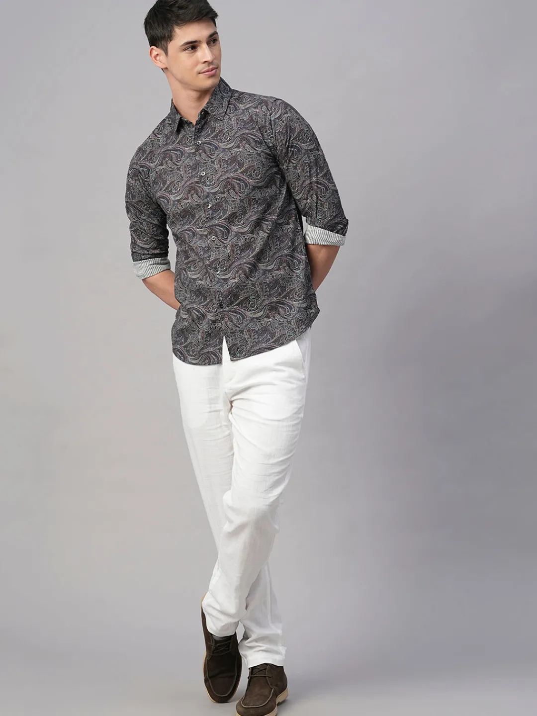 Women Cottonworld Print | Print^Men's 100% Cotton Slim Fit Shirt