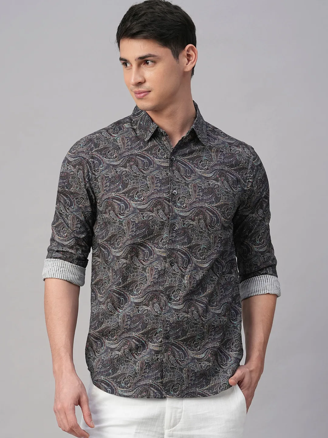 Women Cottonworld Print | Print^Men's 100% Cotton Slim Fit Shirt