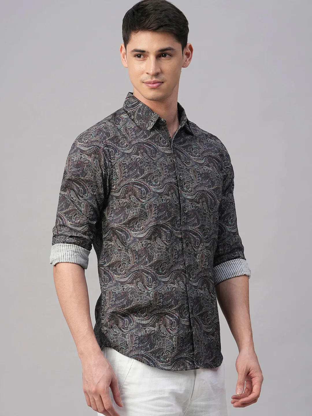 Women Cottonworld Print | Print^Men's 100% Cotton Slim Fit Shirt