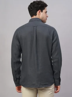 Women Cottonworld 100% Linen Shirts | 100% Linen Shirts^Men's 100% Linen Regular Fit Shirt