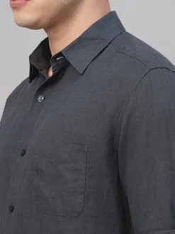 Women Cottonworld 100% Linen Shirts | 100% Linen Shirts^Men's 100% Linen Regular Fit Shirt