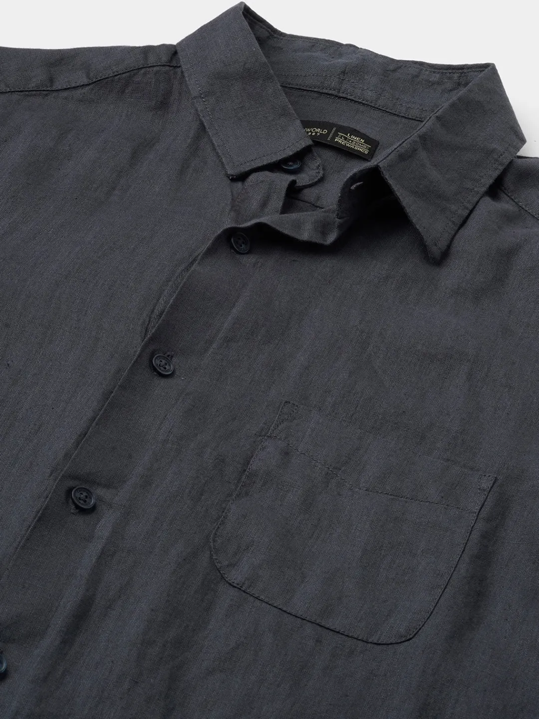 Women Cottonworld 100% Linen Shirts | 100% Linen Shirts^Men's 100% Linen Regular Fit Shirt