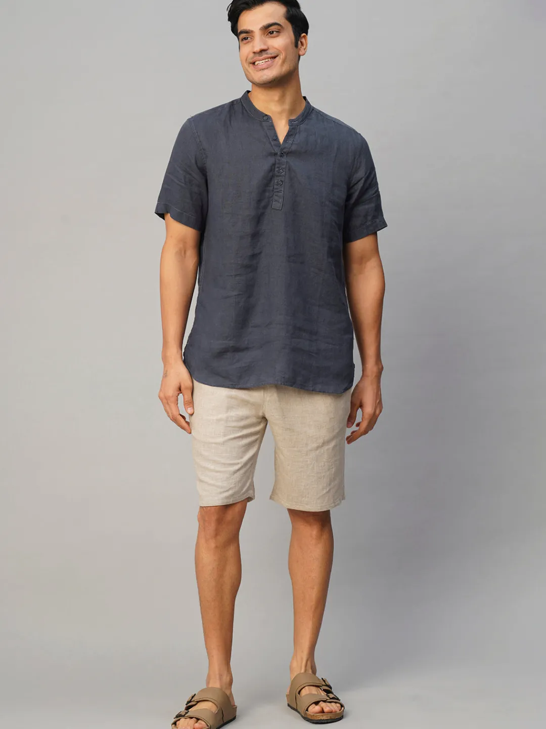 Women Cottonworld 100% Linen Shirts | 100% Linen Shirts^Men's 100% Linen Slim Fit Shirt