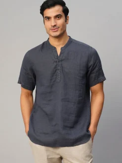 Women Cottonworld 100% Linen Shirts | 100% Linen Shirts^Men's 100% Linen Slim Fit Shirt