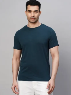 Cottonworld Men | Regular Fit^Men's Cotton Bamboo Elastane Regular Fit Tshirt