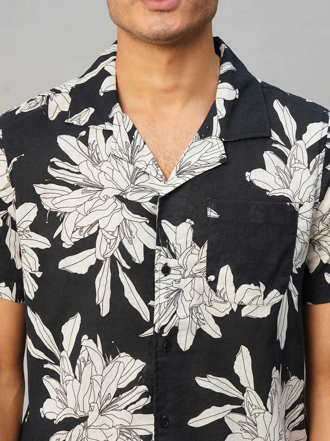 Women Cottonworld Print | Print^Men's Cotton Flax Loose Fit Printed Shirt