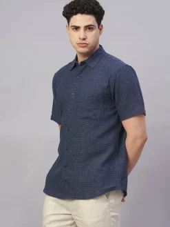 Women Cottonworld Checkered | Checkered^Men's Cotton Flax Regular Fit Shirt