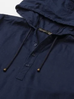 Women Cottonworld Shirts | Shirts^Men's Cotton Linen Regular Fit Hooded Shirt