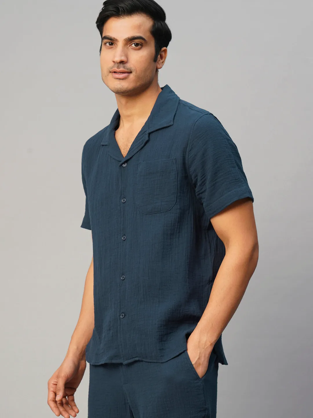 Women Cottonworld Solid | Solid^Men's Cotton Loose Fit Shirt
