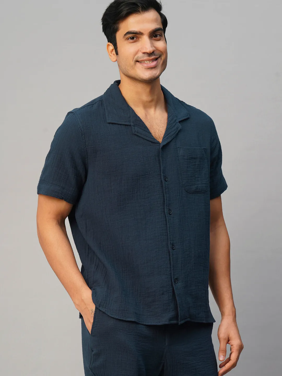 Women Cottonworld Solid | Solid^Men's Cotton Loose Fit Shirt