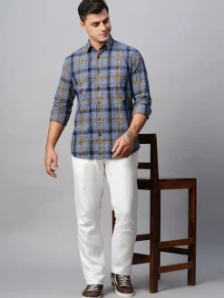 Women Cottonworld Checkered | Checkered^Men's Cotton Regular Fit Checked Shirt