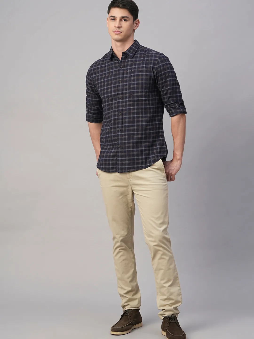 Women Cottonworld Checkered | Checkered^Men's Cotton Regular Fit Shirt