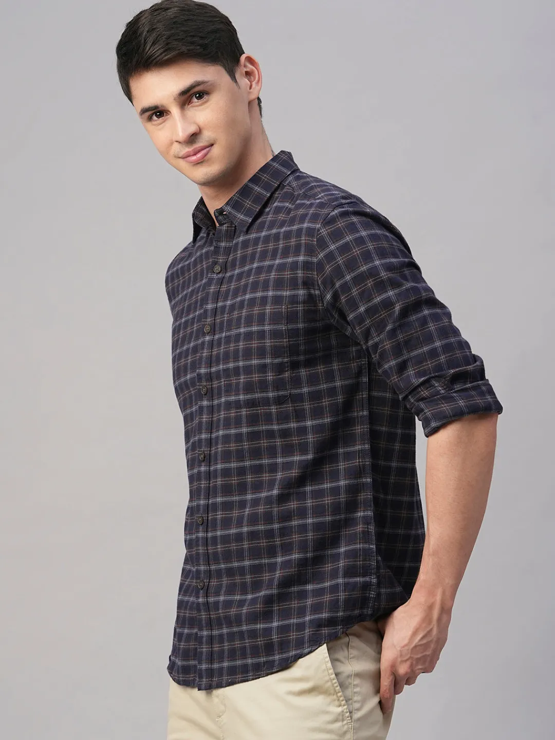 Women Cottonworld Checkered | Checkered^Men's Cotton Regular Fit Shirt