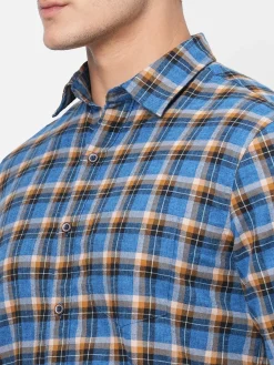 Women Cottonworld Checkered | Checkered^Men's Cotton Regular Fit Checked Shirt