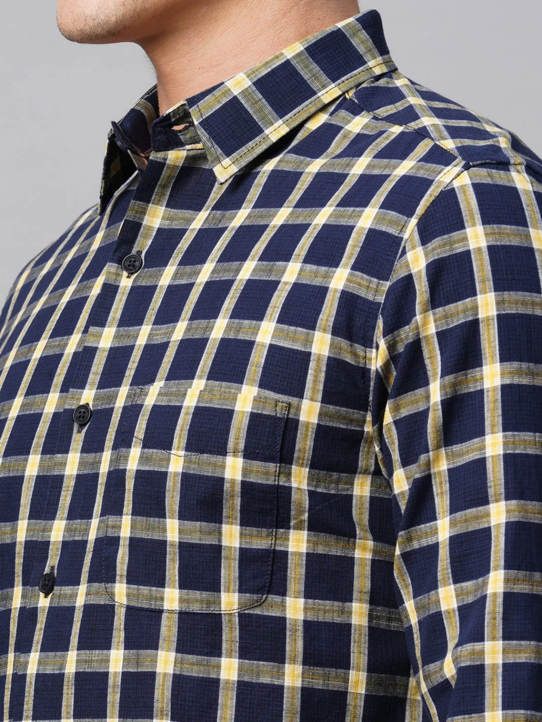 Women Cottonworld Checkered | Checkered^Men's Cotton Regular Fit Checked Shirt