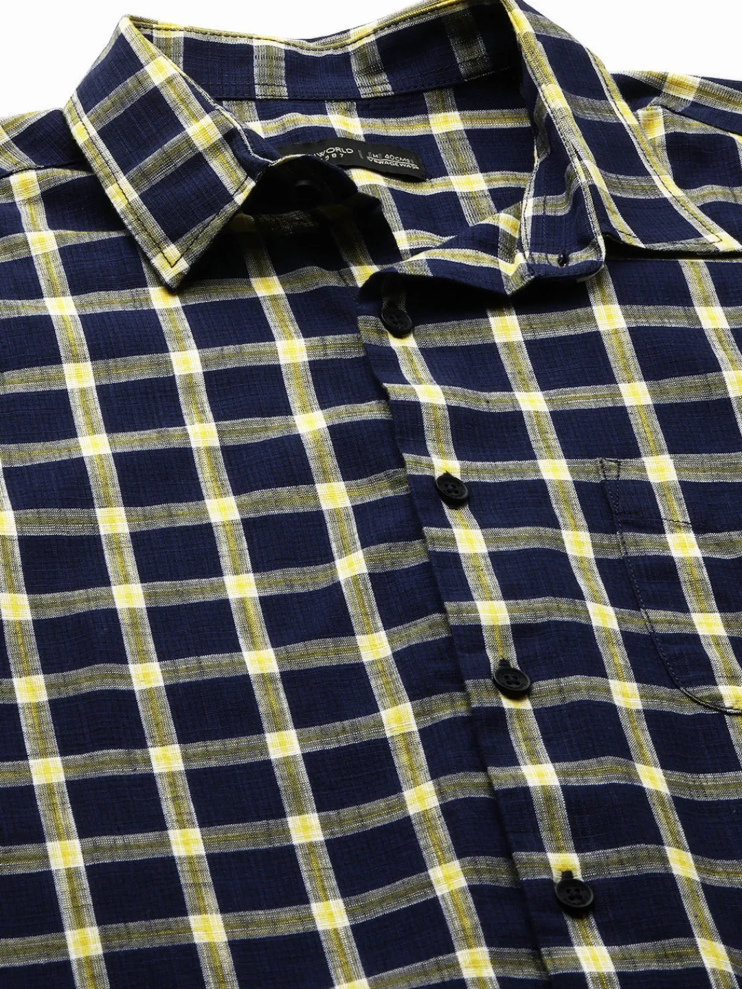 Women Cottonworld Checkered | Checkered^Men's Cotton Regular Fit Checked Shirt