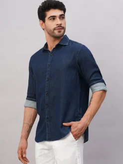 Women Cottonworld Solid | Solid^Men's Cotton Slim Fit Shirt