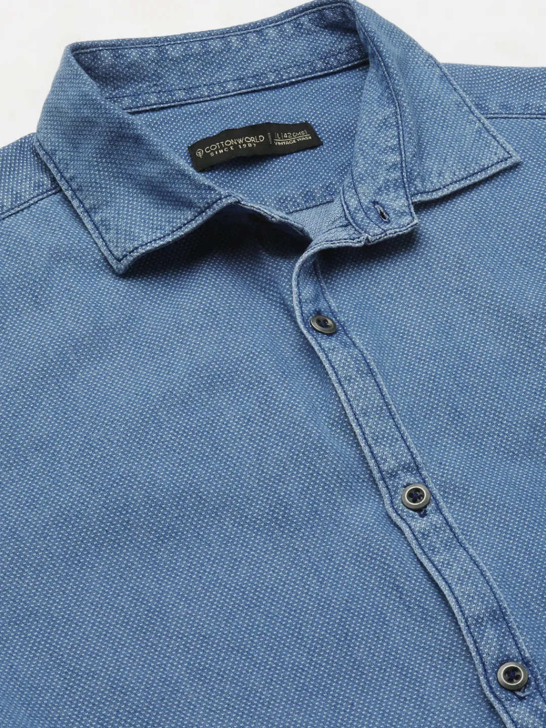 Women Cottonworld Solid | Solid^Men's Cotton Slim Fit Shirt