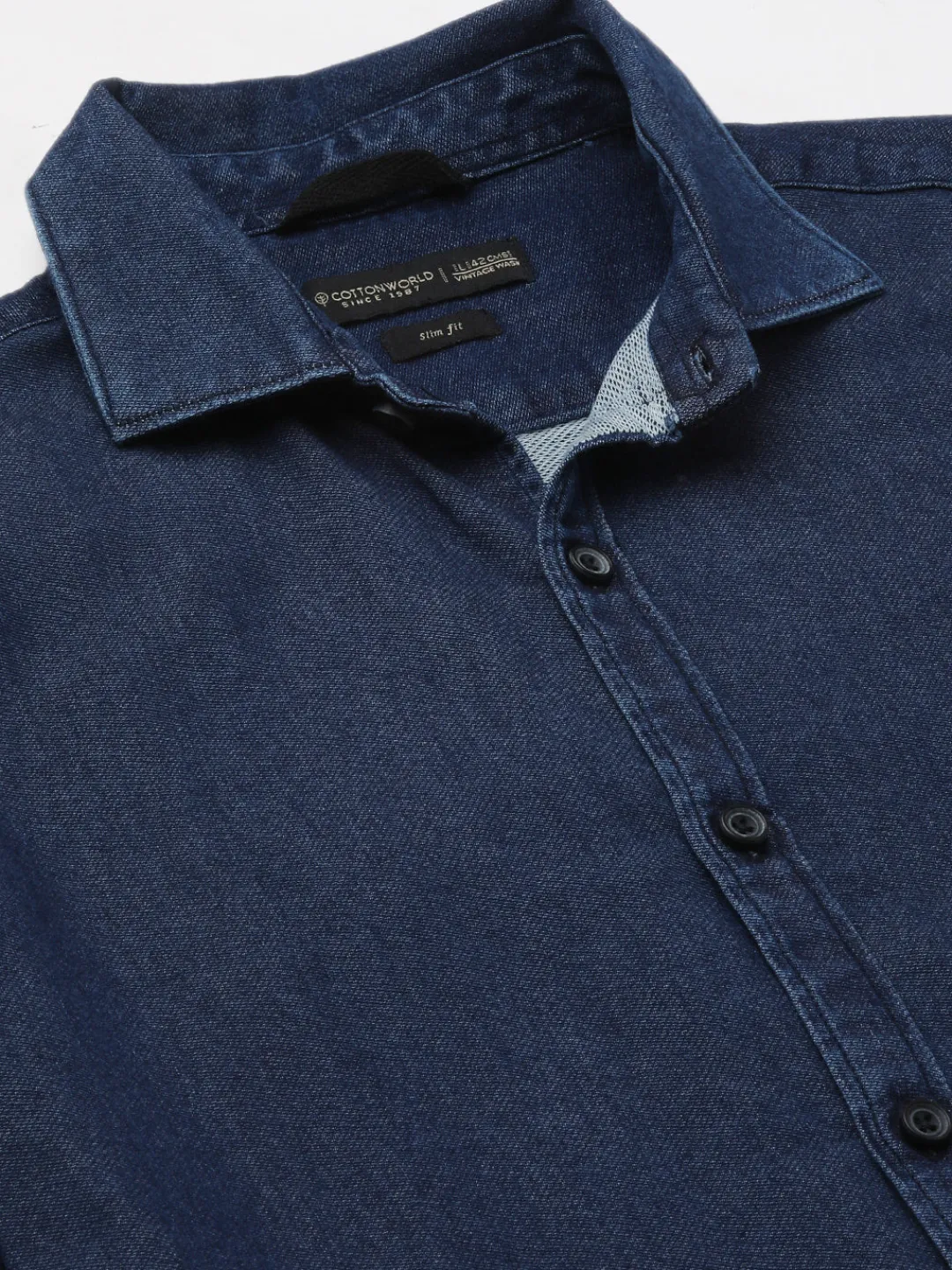 Women Cottonworld Solid | Solid^Men's Cotton Slim Fit Shirt