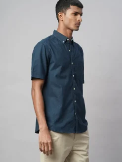 Women Cottonworld Solid | Solid^Men's Oxford 100% Cotton Regular Fit Shirt